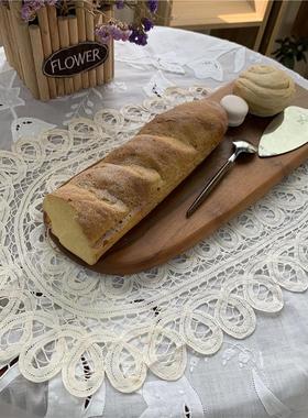 Q327 手工百代丽餐盘垫 氧化 33*48cm 白色棉质 1对