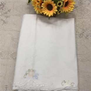 2.6米 2.2 棉质 白色绣花床单 M306