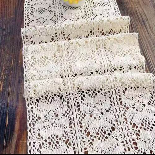 A304本色蝴蝶花长桌旗 30*200cm手工diy
