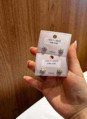 欧比雅比五瓣花小雏简约时尚小巧迷你耳钉S925银针耳饰耳环14822