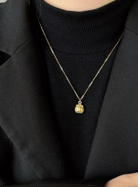 古丽古丽新款时尚百搭简约小众设计高级感锁骨链项链925银07472