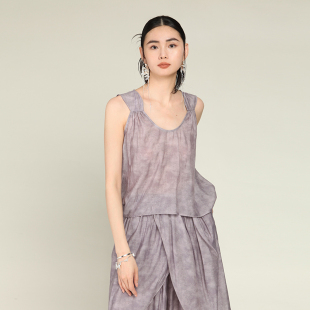 宽松简约圆领无袖 MIA 新中式 新品 上衣背心 HAN原创设计夏季