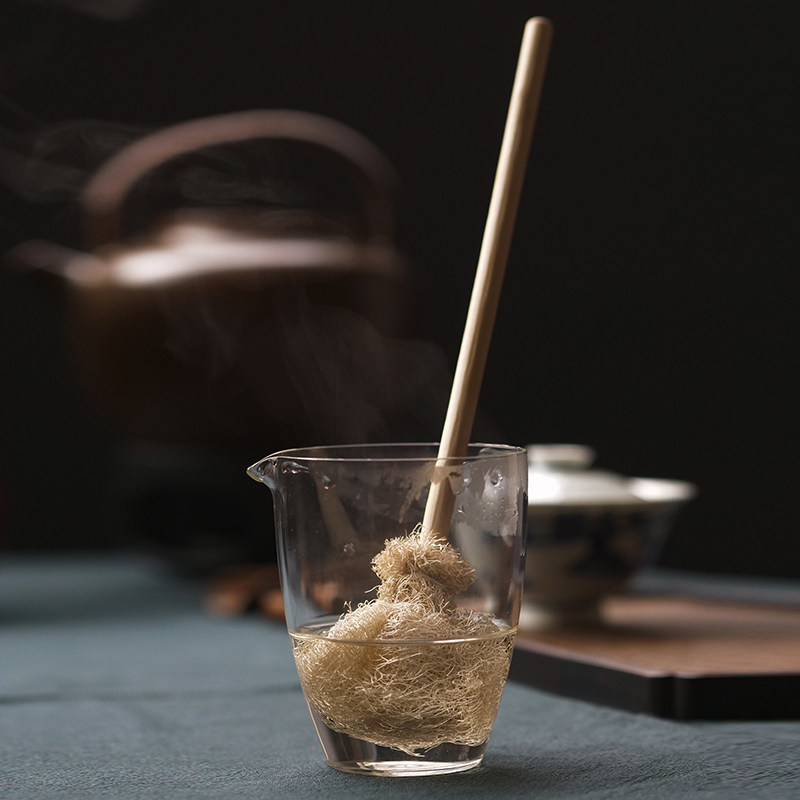 手工环保丝瓜络丝瓜笔清洗茶杯公杯茶壶刷丝瓜刷功夫茶具茶道配件