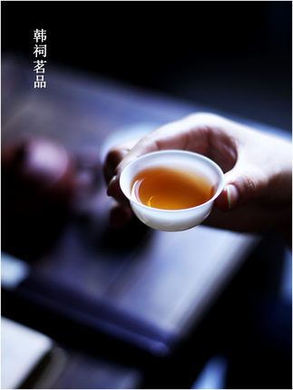 见山阁｜清晓｜正骨瓷薄胎茶杯品茗杯特小号单个白玉令杯工夫茶具