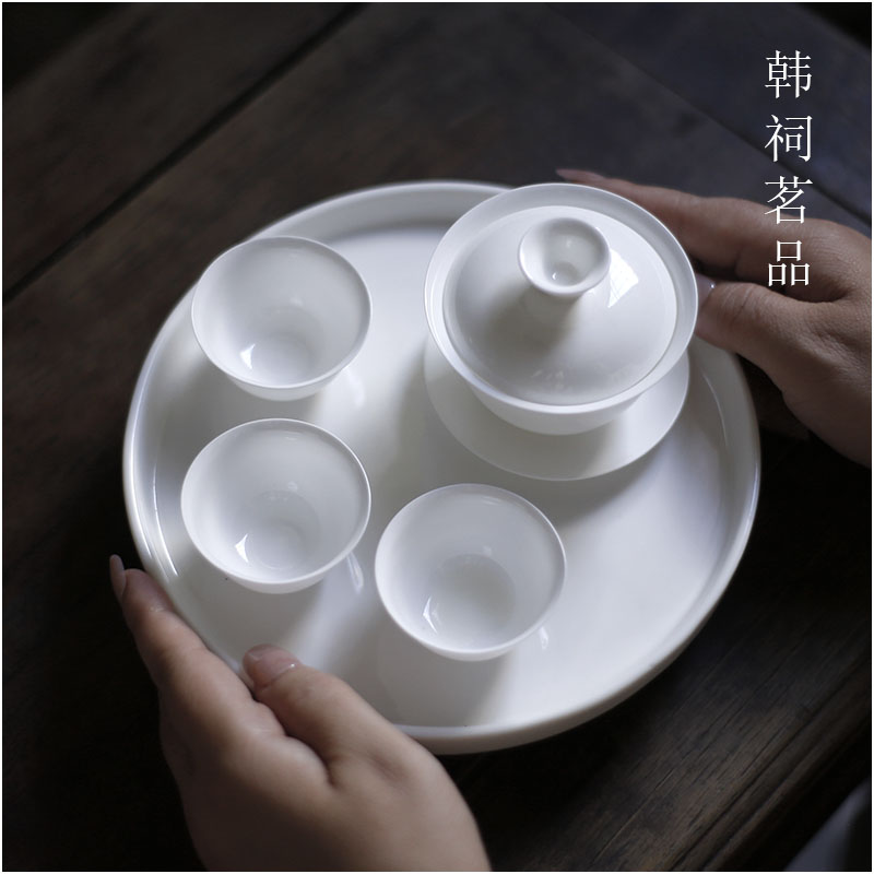 正宗骨瓷薄胎盖碗小号试茶专用杯