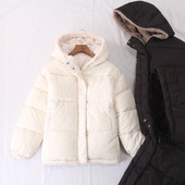 巨厚实巨保暖 日单冬装 2way连帽加厚保暖松紧抽绳棉衣棉服28150