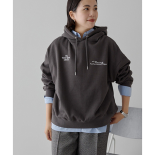 日单品牌冬季新款时尚百搭连帽内里加绒字母刺绣棉长袖卫衣32129