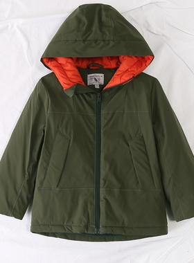 外贸单冬季新款童装防风保暖连帽罗纹袖摇粒绒加厚棉衣棉服17862