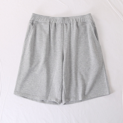 简单休闲松紧腰中裤毛圈短裤