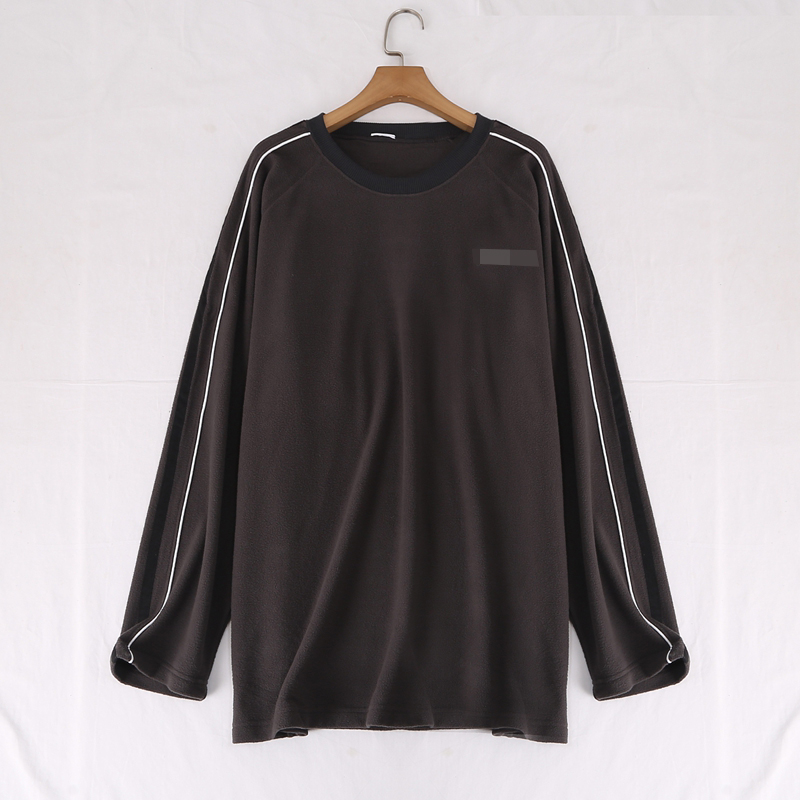 字母刺绣长袖卫衣摇粒绒宽松大版