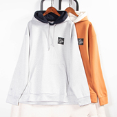 日单品牌秋冬新款 卫衣男女29009 大版 时尚 休闲百搭拼色连帽长袖