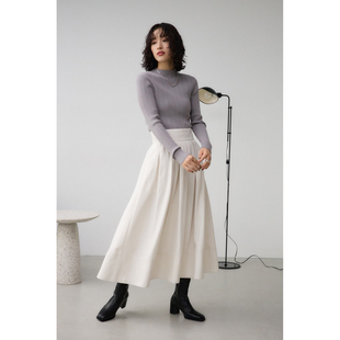 有范半松紧腰后拉链百褶半身裙女32303 时尚 日单品牌azu 春秋新款