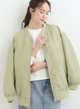 日单品牌冬季新款休闲保暖减龄百搭罗纹立领夹棉棒球服外套32167