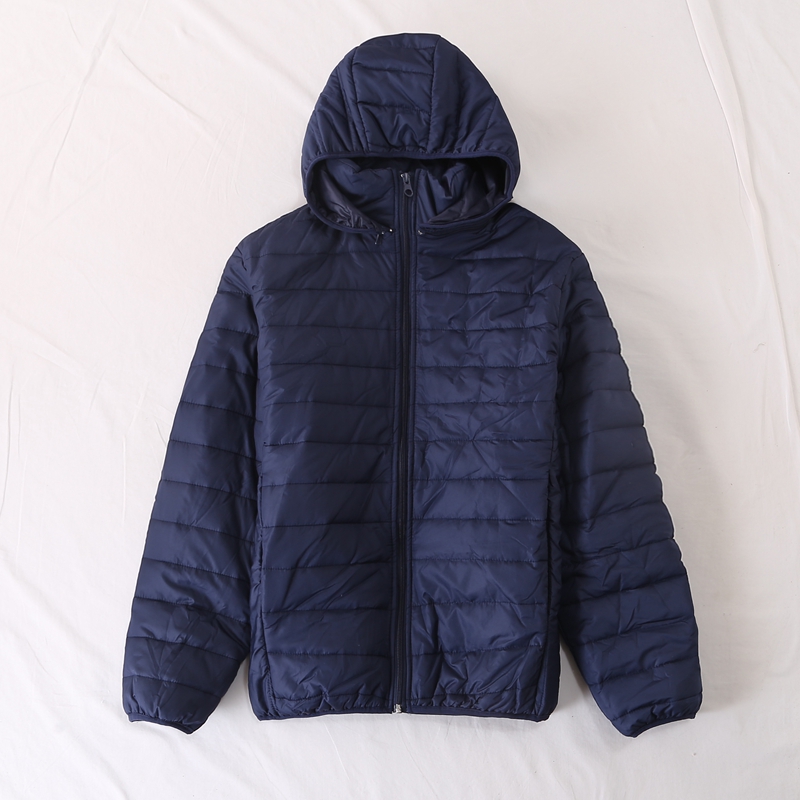 可脱卸连帽拉链绗线棉衣外套男女