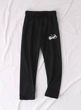 日单春夏新款童装简单休闲纯色松紧腰系带修身卫裤运动裤19046