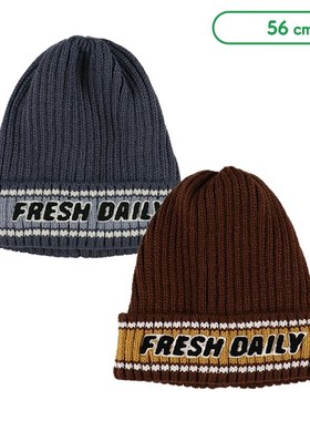 日单品牌秋冬新款时尚洋气保暖百搭翻边针织帽子毛线帽男帽24917