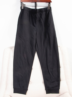 日单冬季新款简约休闲运动百搭松紧腰内里加绒束脚卫裤男女31662