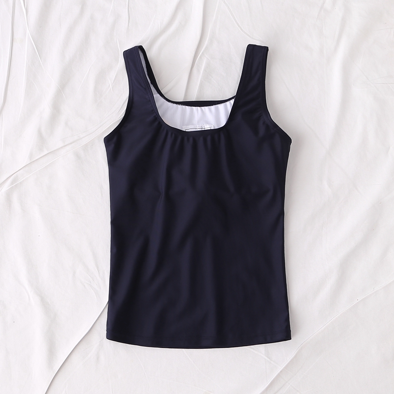 童装女童纯色游泳小背心