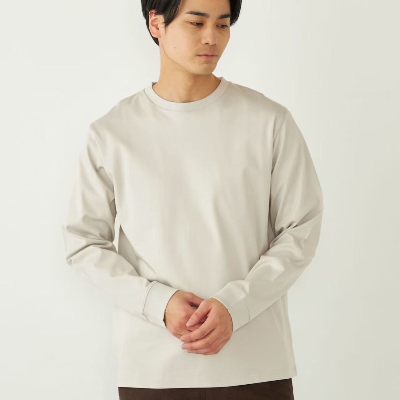 百搭亲肤精梳棉长袖T恤打底衫