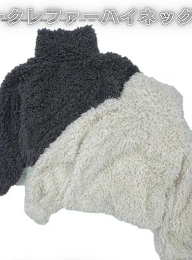 日单品牌秋冬季新款简约百搭温暖氛围感高领长绒卫衣绒衫女28233