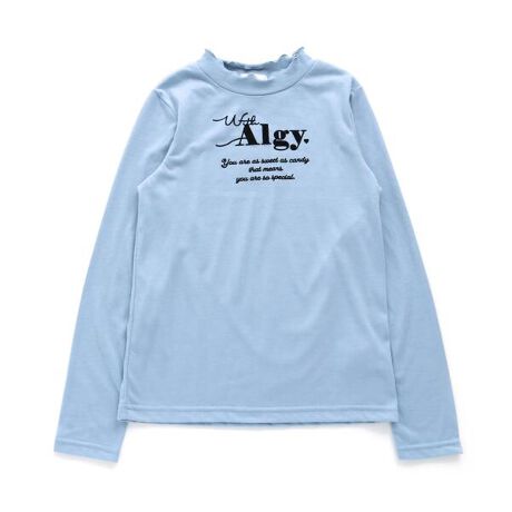 木耳边字母印花长袖T恤打底衫