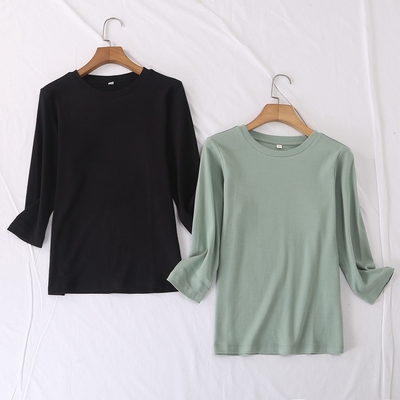 磨毛小圆领圆领打底衫