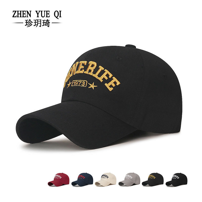跨境现货时尚棉质简约字母帽子女百搭软顶显脸小网红鸭舌棒球帽男