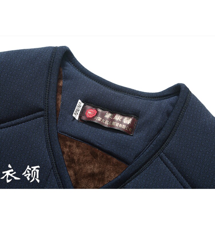 INNER MONGOLIA VELVET THICKENED CAMEL HAIR VEST FOR MIDDLE-AGED AND ELDERLY PEOPLE IN WINTER WARM COTTON VEST DAD BUTTON CARDIGAN SHOULDER