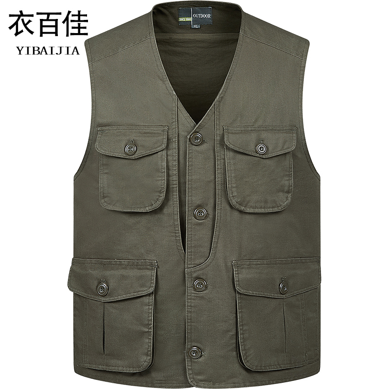 男式马甲纯棉面料舒适透气