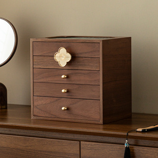 首饰盒收纳盒轻奢高档精致木质戒指饰品珠宝盒生日新婚情人节礼物