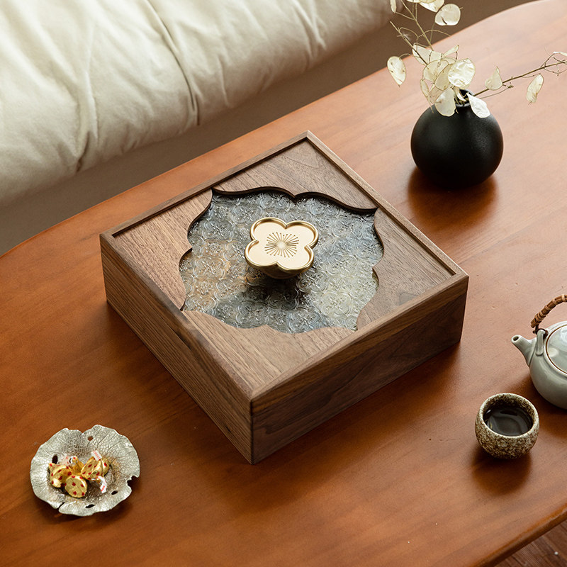 新年实木干果盘客厅茶几家用坚果盘零食糖果盘新中式高端精致乔迁