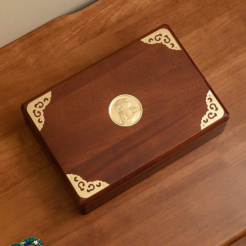 木质首饰盒收纳盒新中式高档精致复古项链戒指珠宝盒新婚生日礼物