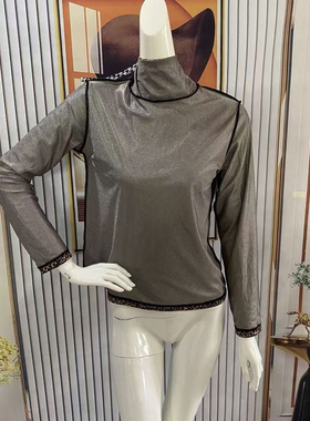 银纤维豹纹长袖6308女士长袖抗菌防辐射6309男士全银纤维长袖