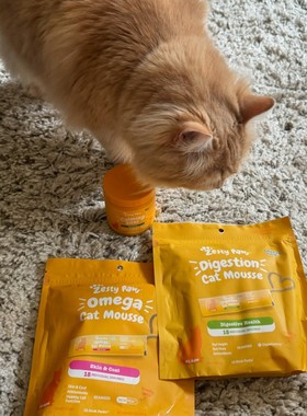 港购 美国Zesty Paws 猫条宠物零食保健品肠胃护理美毛18根