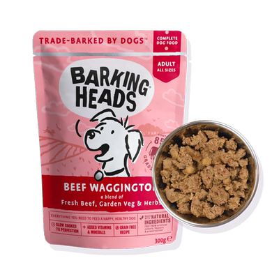 港购 英国Barking Heads狗湿粮BH狗主食餐包罐头鸡肉火鸡减300g