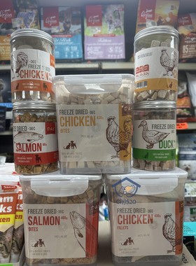 港购 FREEZE DRIED-36摄氏度冻干三文鱼鸭肉鸡肉猫狗零食