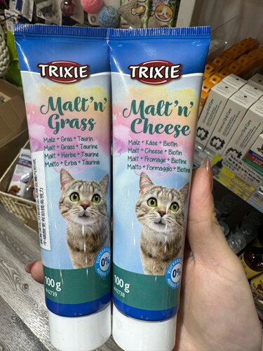 港购 TRIXIE猫草 麦芽芝士猫咪化毛膏100g