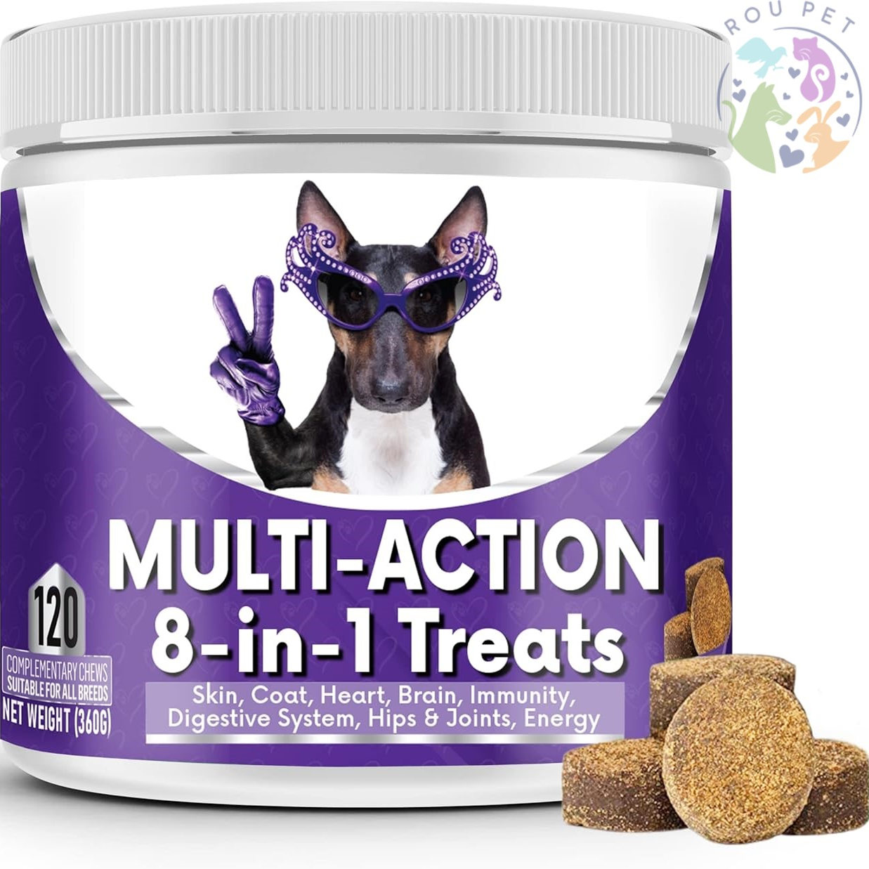 英国NutriPaw 8合1狗複合维生素心脏皮肤皮毛免疫力消化关节120粒