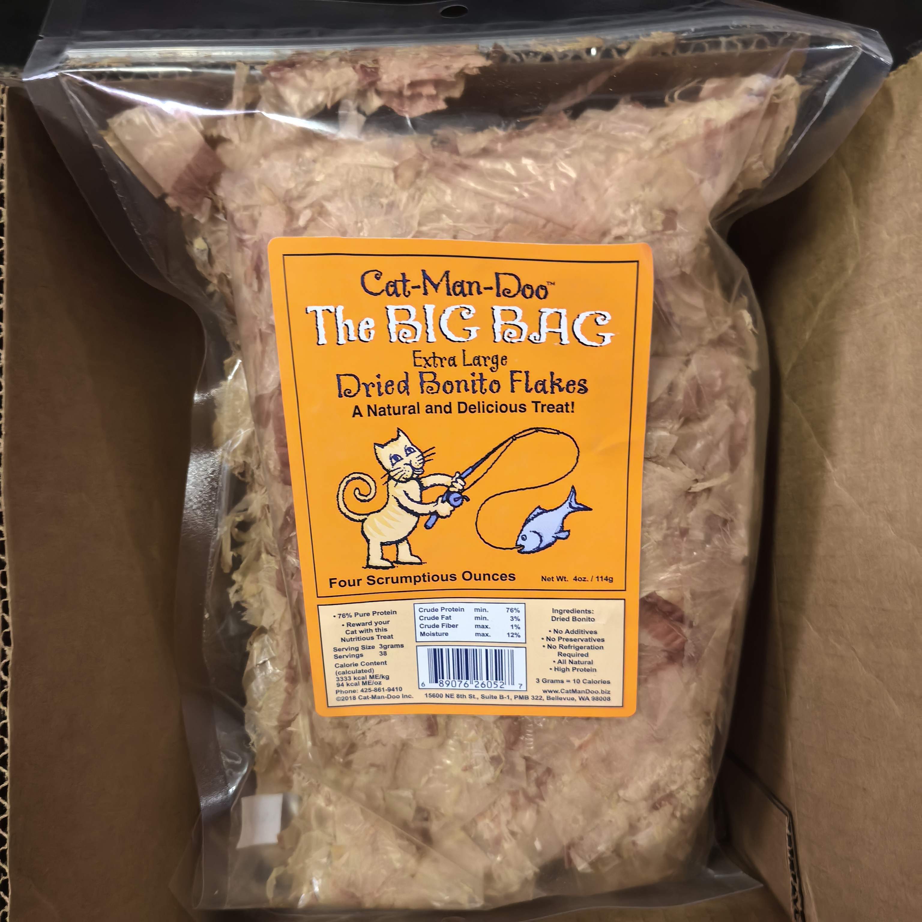 港购 美国Cat-Man-Doo貓貓柴魚薄片大包裝小食 114g猫零食