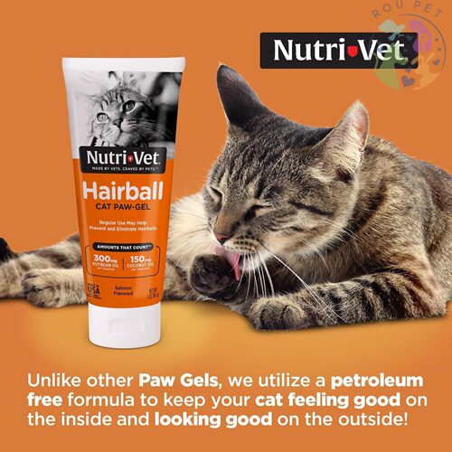 港购 美国Nutri vet猫用去毛球膏化毛球吐毛球营养膏猫保健89ml