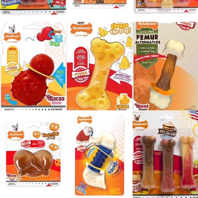 美国 Nylabone 耐龙洁齿咬胶大型成犬玩具咬骨磨牙骨去牙垢