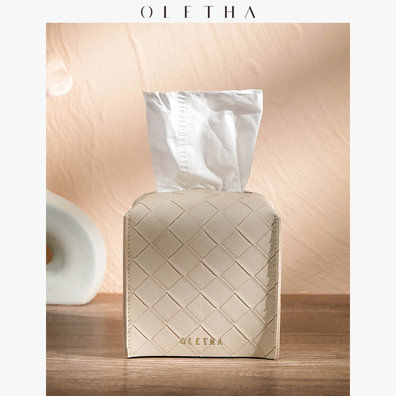 OLETHA编织纹家居纸巾盒