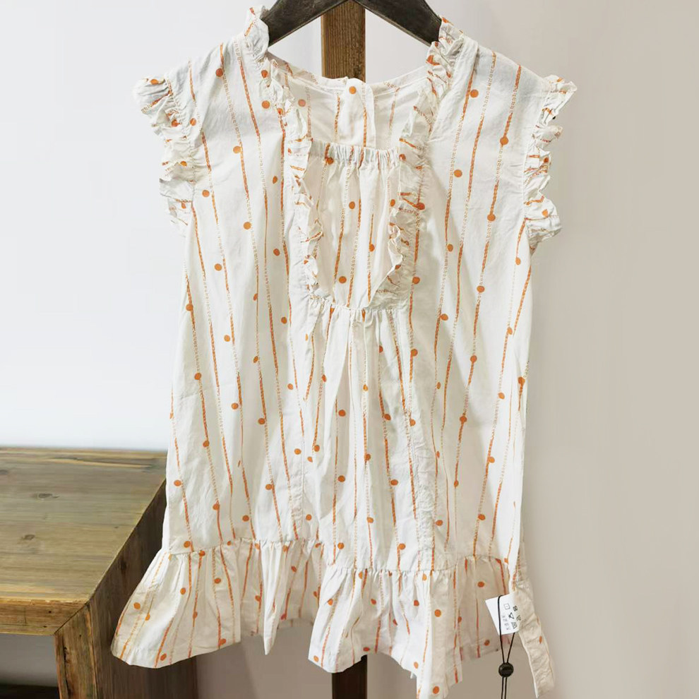【官方正品】女童红白色斑点碎花连衣裙