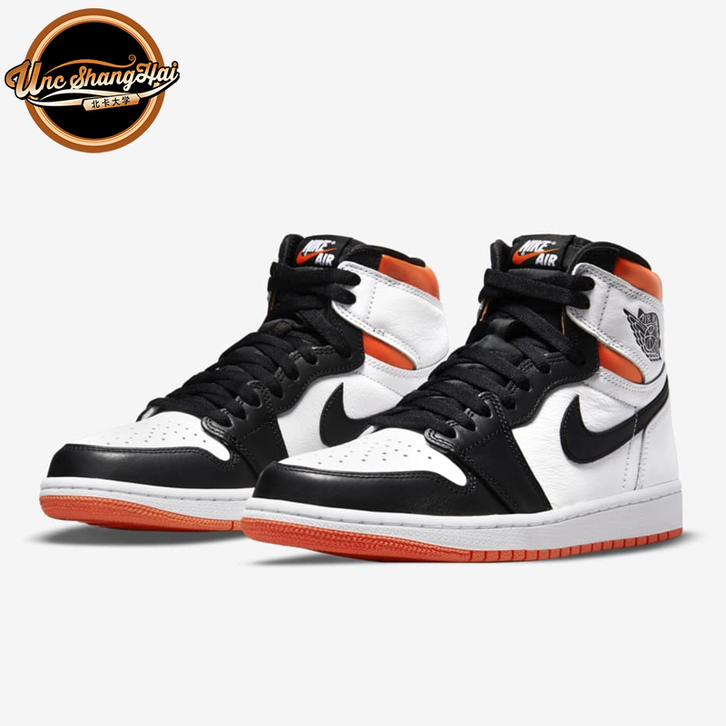 北卡大学 air jordan 1 aj1 黑白橙 扣碎篮板 黑脚趾 555088-180
