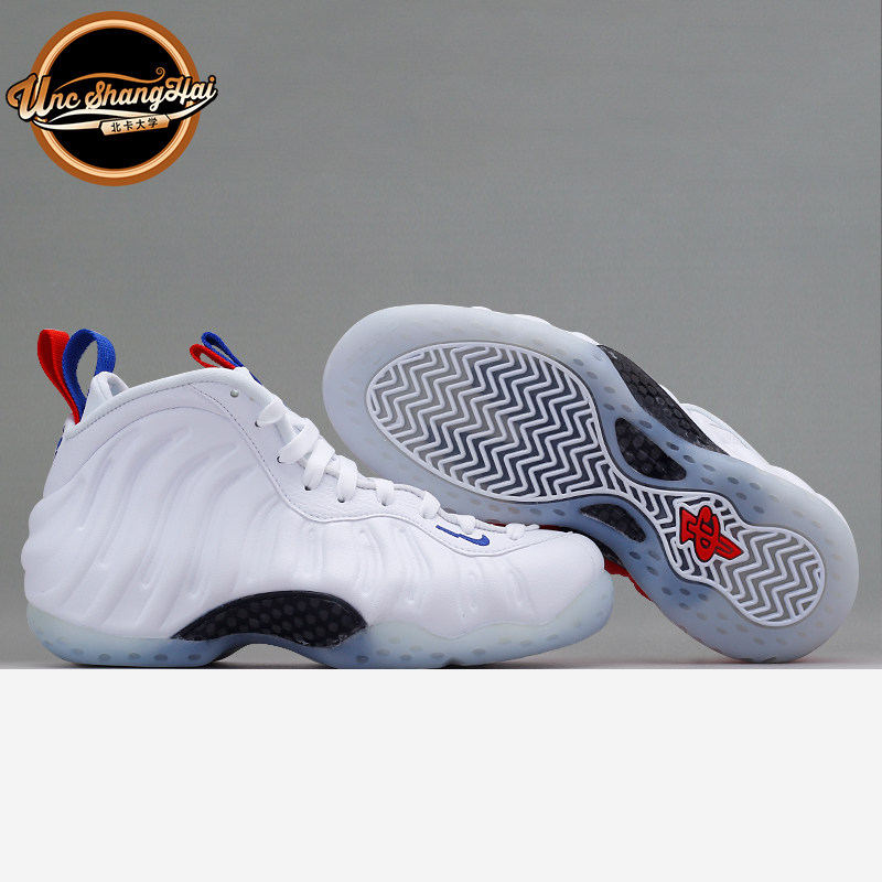 北卡大学 nike foamposite one 红蓝鸳鸯 美国喷 喷泡 aa3963-102