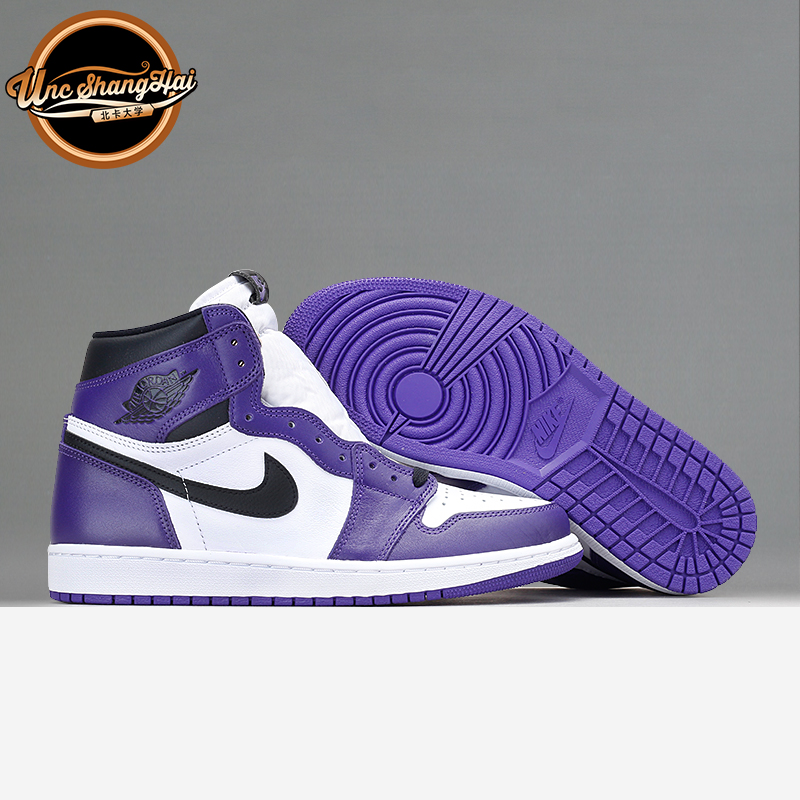 AJ1白紫葡萄紫脚趾篮球鞋