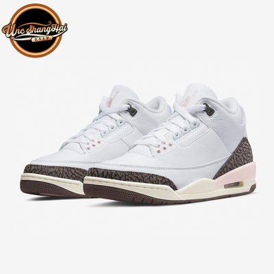 AJ3白棕粉樱花复古篮球鞋