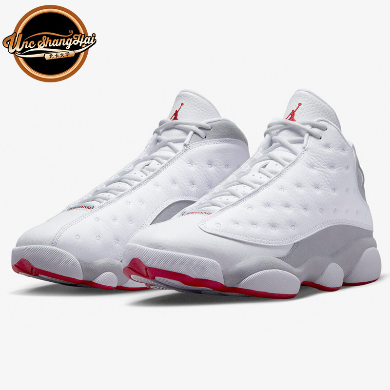 北卡大学Air Jordan 13 AJ13 白灰色 高帮 复古篮球鞋 414571-160