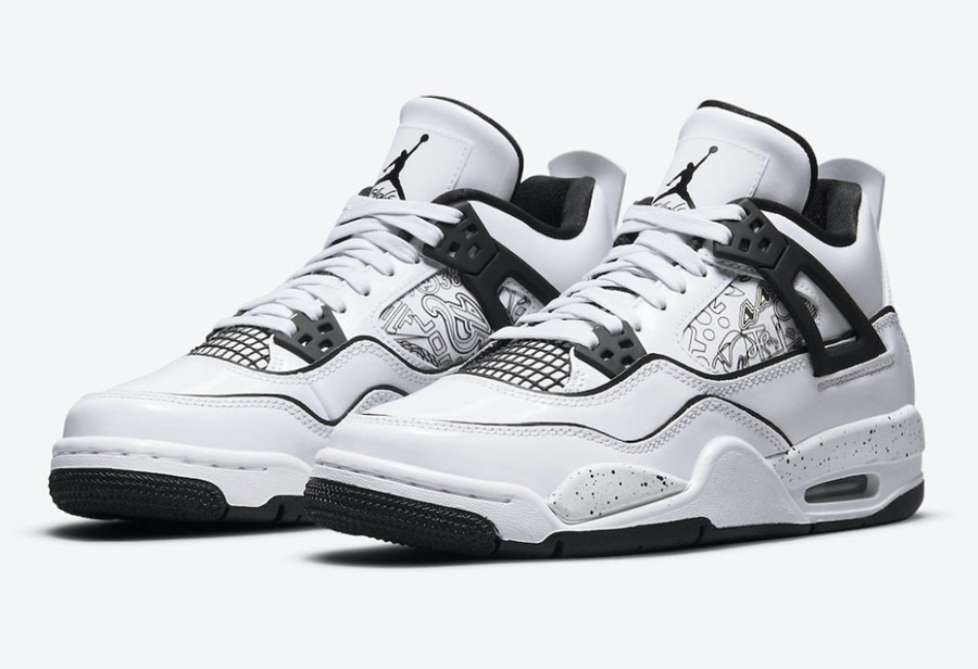 AJ4Diy黑白手绘涂鸦篮球鞋