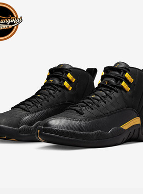 AJ12黑金复古高帮篮球鞋